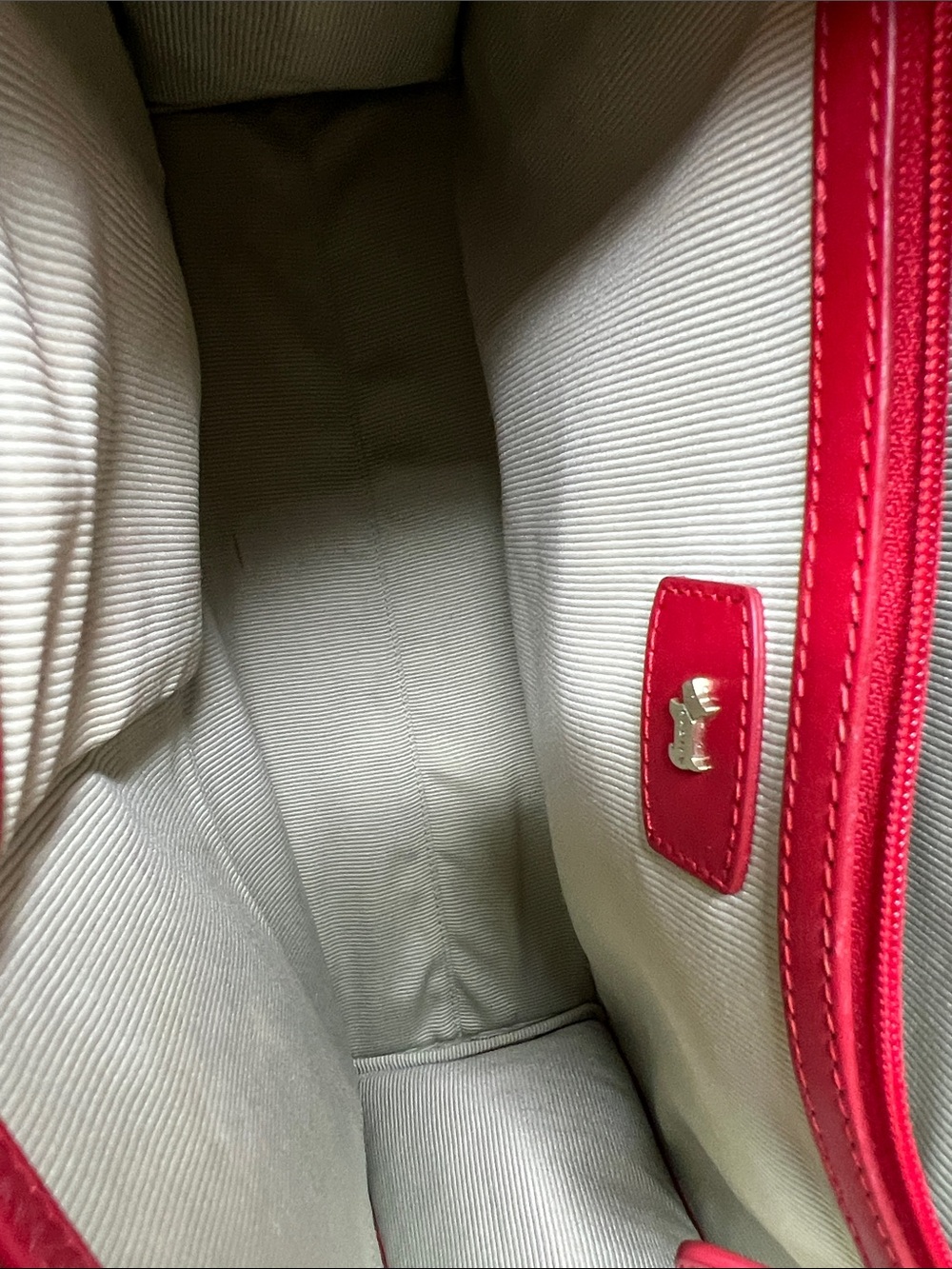 RADLEY LONDON Red Leather Tote with Front Pocket - Picture 8 of 10
